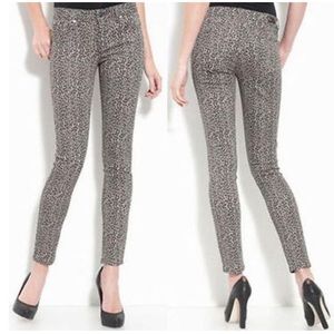 NEw! Paige Peg Ankle Skinny-Steel Cheetah